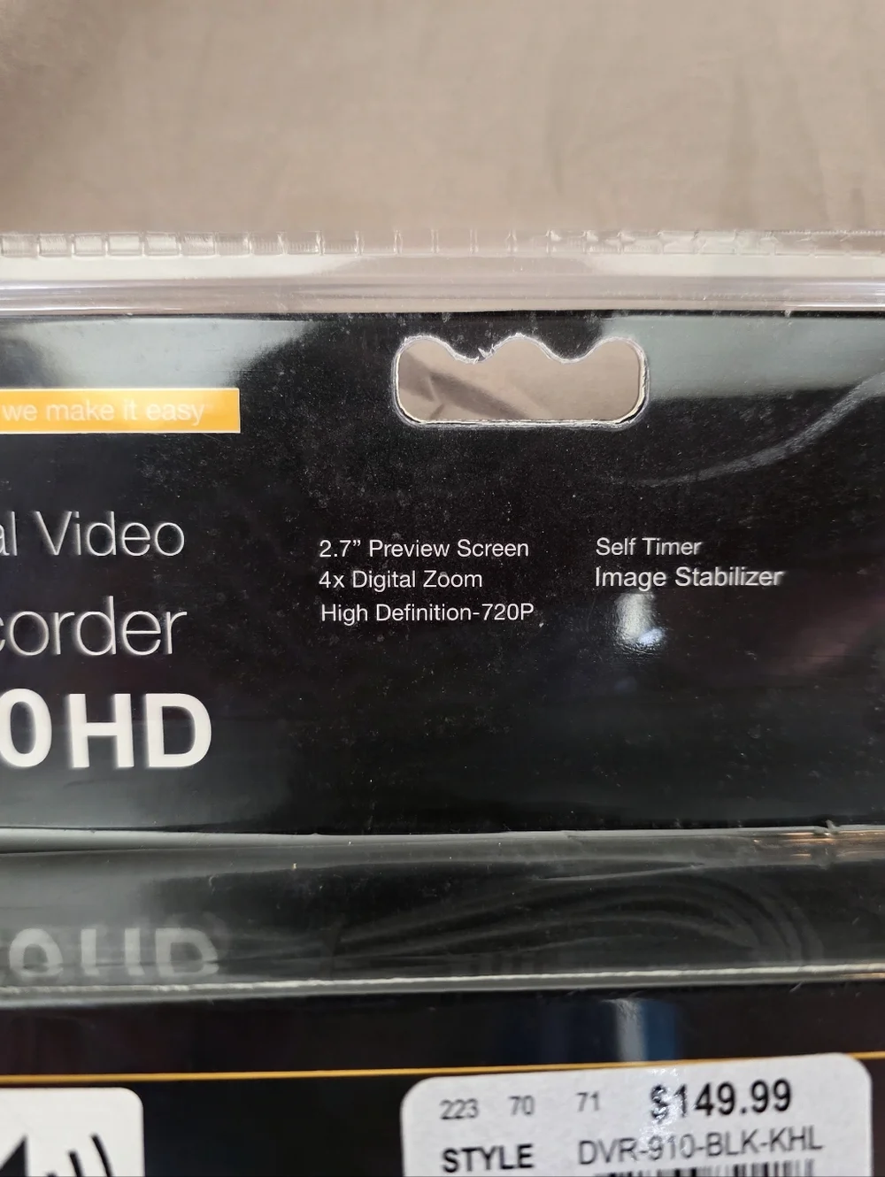BNIB Vivitar 910HD Digital Video Recorder - Black